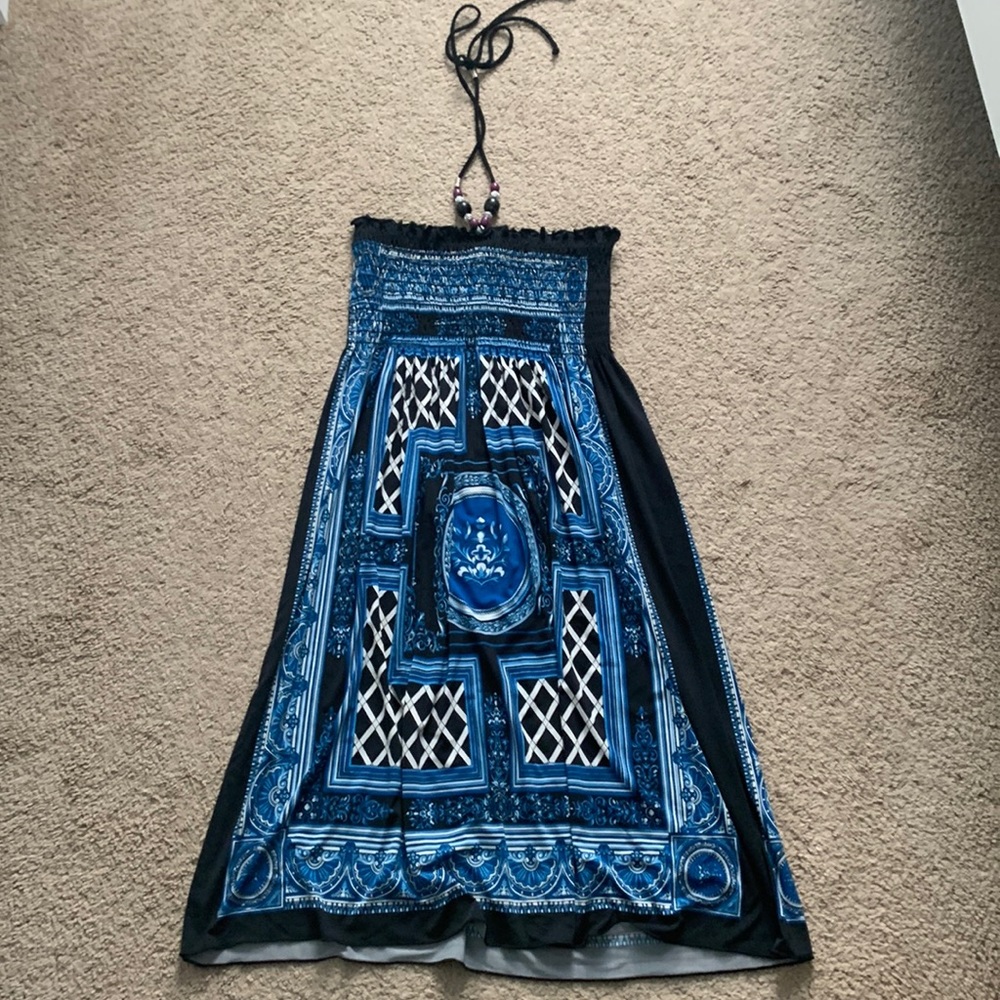 y2k strap halter dress